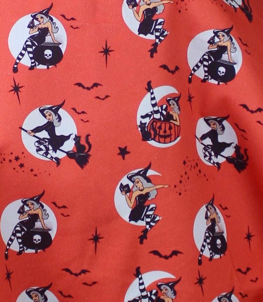 Bewitched Halloween Apron Pin Up Witches Sweetheart Womens Apron